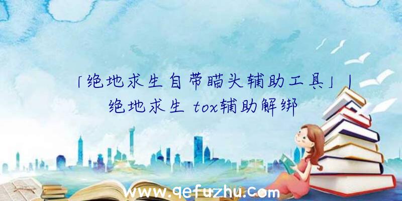 「绝地求生自带瞄头辅助工具」|绝地求生